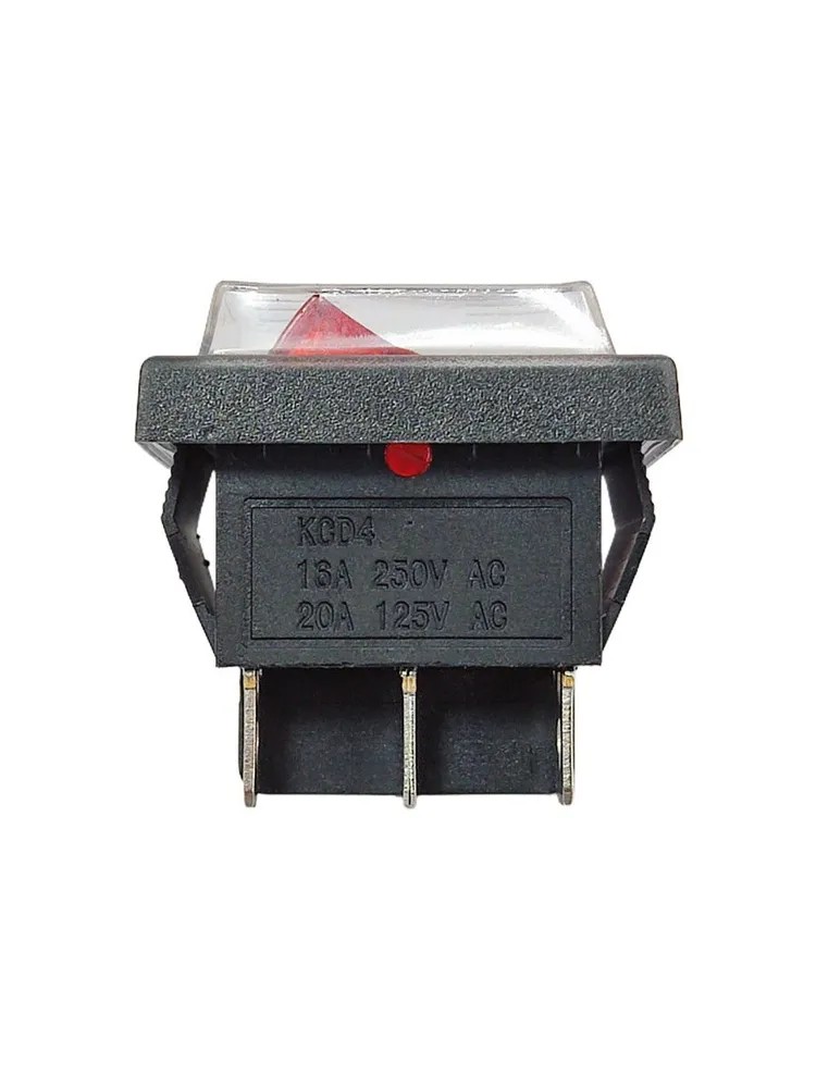 Выключатель одноклавишный, двухрежимный (красный) 16A/250V 301206 — изображение 5