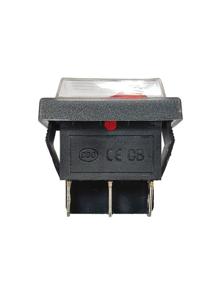 Выключатель одноклавишный, двухрежимный (красный) 16A/250V 301206 — изображение 6