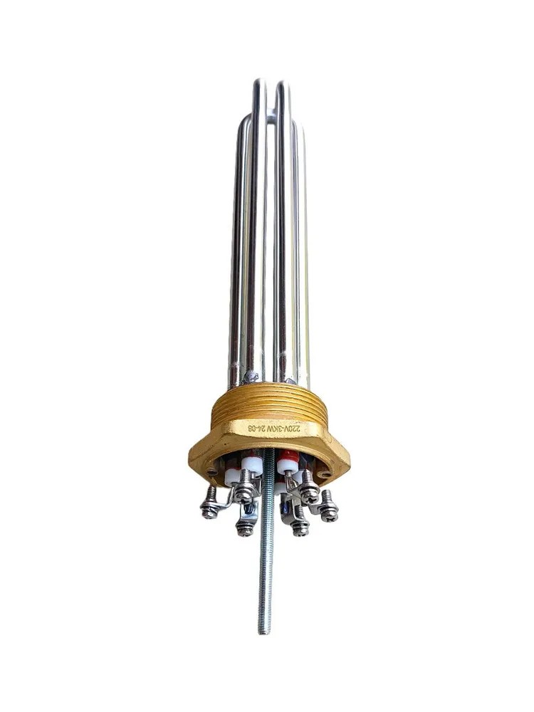 Блок ТЭН 3000W 220/400V - G1,5 (48мм), нерж, L-23см, под винт 482031