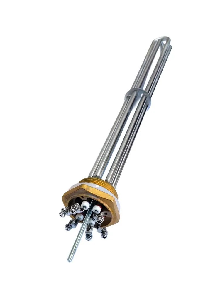 Блок ТЭН 6000W 220/400V - G1,5 (48мм), нерж, L-43см, под винт 482431