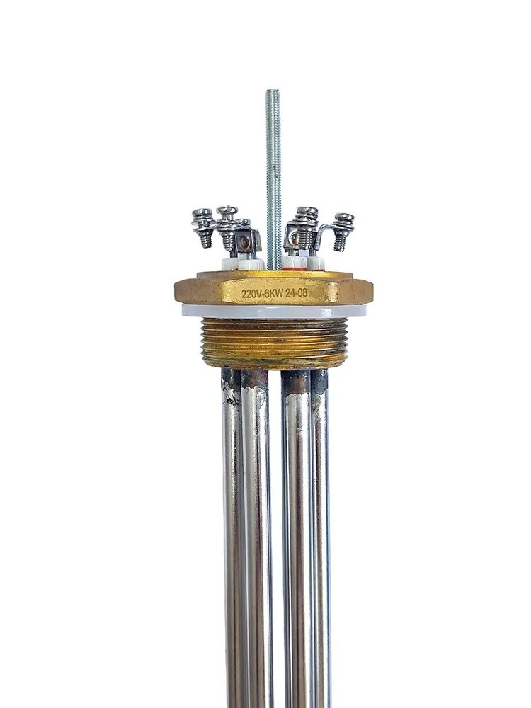 Блок ТЭН 6000W 220/400V - G1,5 (48мм), нерж, L-43см, под винт 482431 — изображение 3