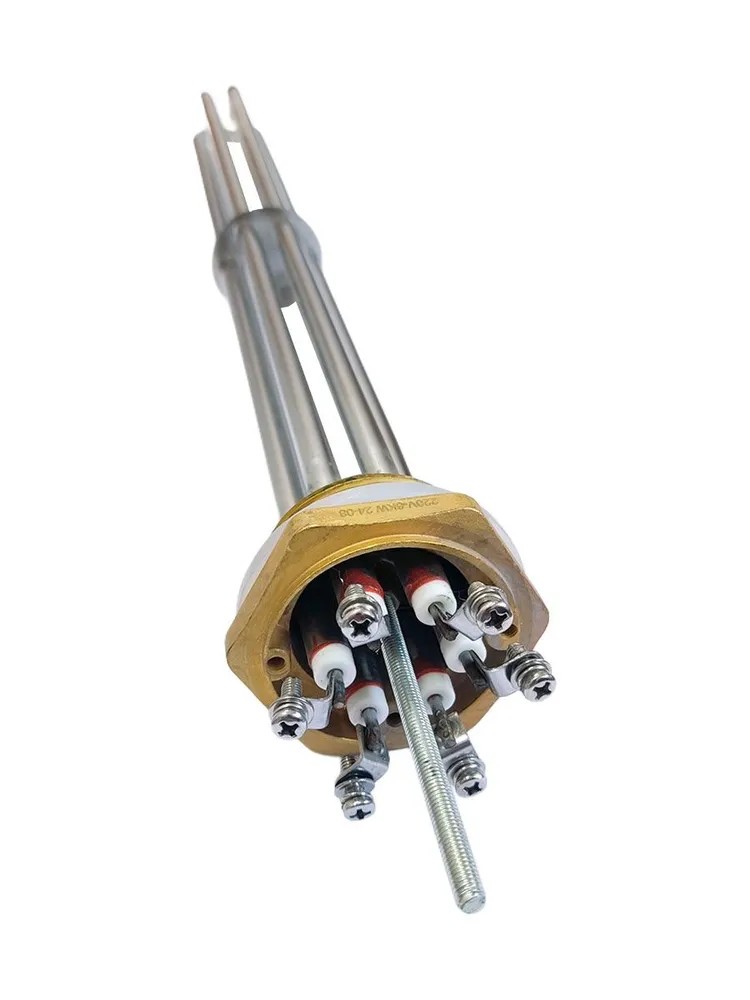 Блок ТЭН 6000W 220/400V - G1,5 (48мм), нерж, L-43см, под винт 482431 — изображение 4