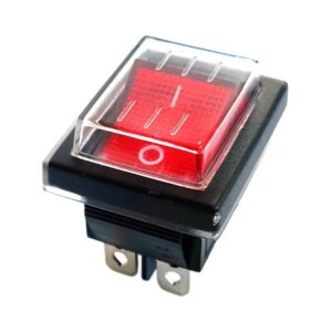 Выключатель одноклавишный 16А/250V, широкий, красный 66448_red