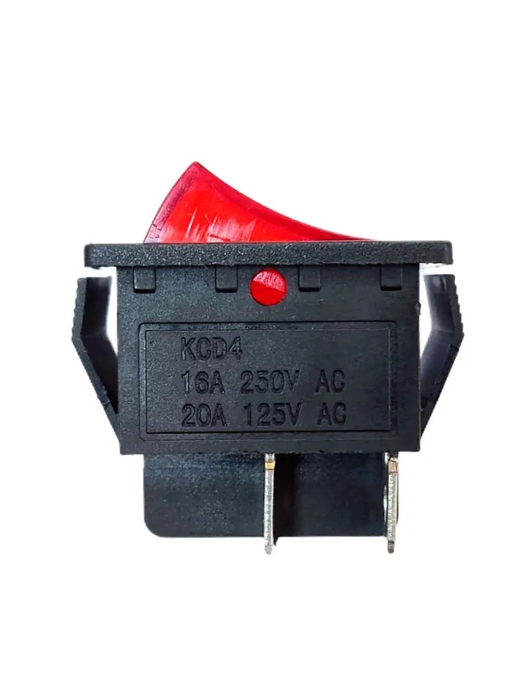 Выключатель одноклавишный 16А/250V, широкий, красный 66448_red — изображение 5