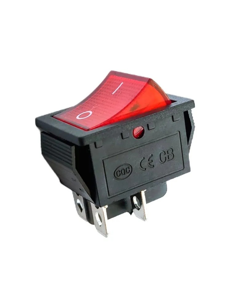 Выключатель одноклавишный 16А/250V, широкий, красный 66448_red — изображение 7